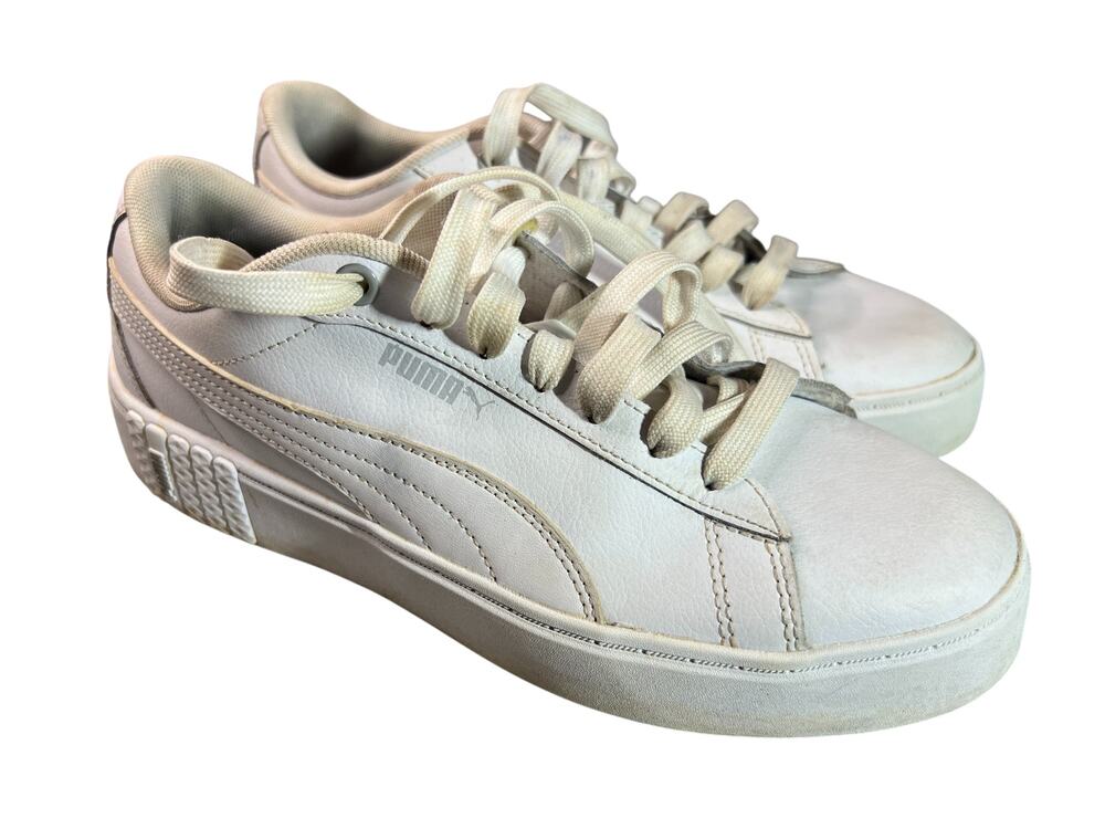 Puma White Smash Platform V2 shoes womens 9